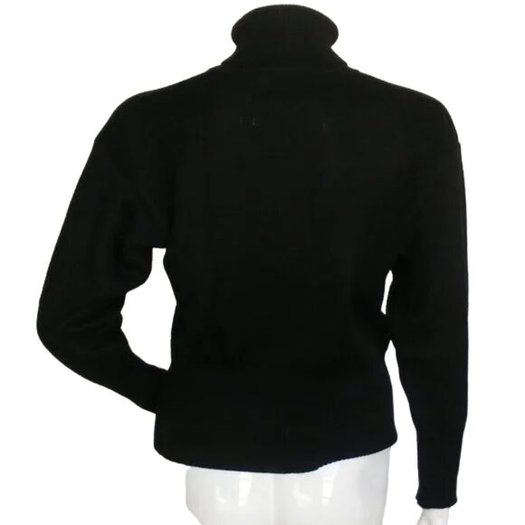 TYROLIA Skiwear Sweater, S/M, Black, Colorful Embroidery, Turtleneck Long sleeve - Picture 7 of 13